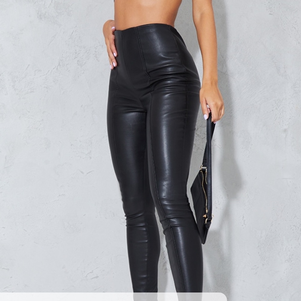 Pretty little thing leather leggings
